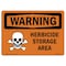 Signmission Safety Sign, OSHA WARNING, 7" Height, Herbicide Storage Area, Landscape OS-WS-D-710-L-12170 - alternate 1